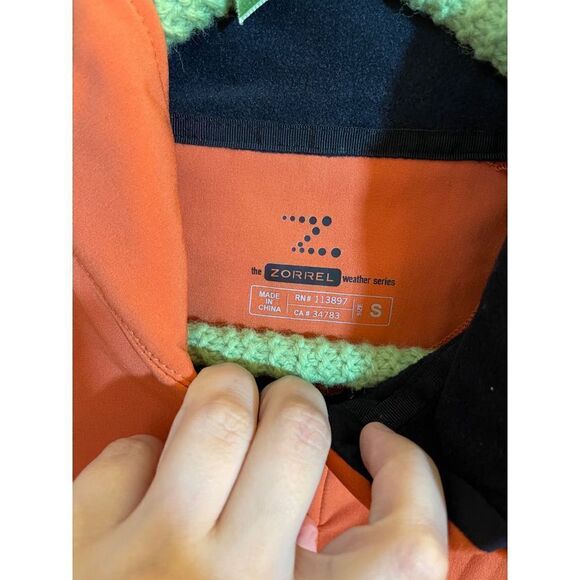 Zorrel Men's Soft Shell Weather Series Jacket w/Liner Orange Black Size Small - Picture 2 of 4